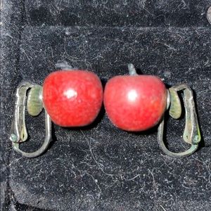 APPLE CLIP ON EARRINGS
